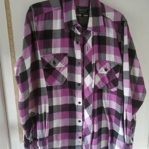 Mens Purple Plaid Super Warm Flannel